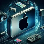 "Apple Vision Pro headset displayed with Unity gaming interface, showcasing potential for immersive gameplay experiences."