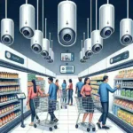 "Target cashierless checkout system utilizing AI cameras in U.S. store, showcasing advanced technology for seamless shopping experience."